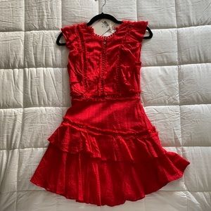 Saints + Secrets NWT Red ruffle dress size XS